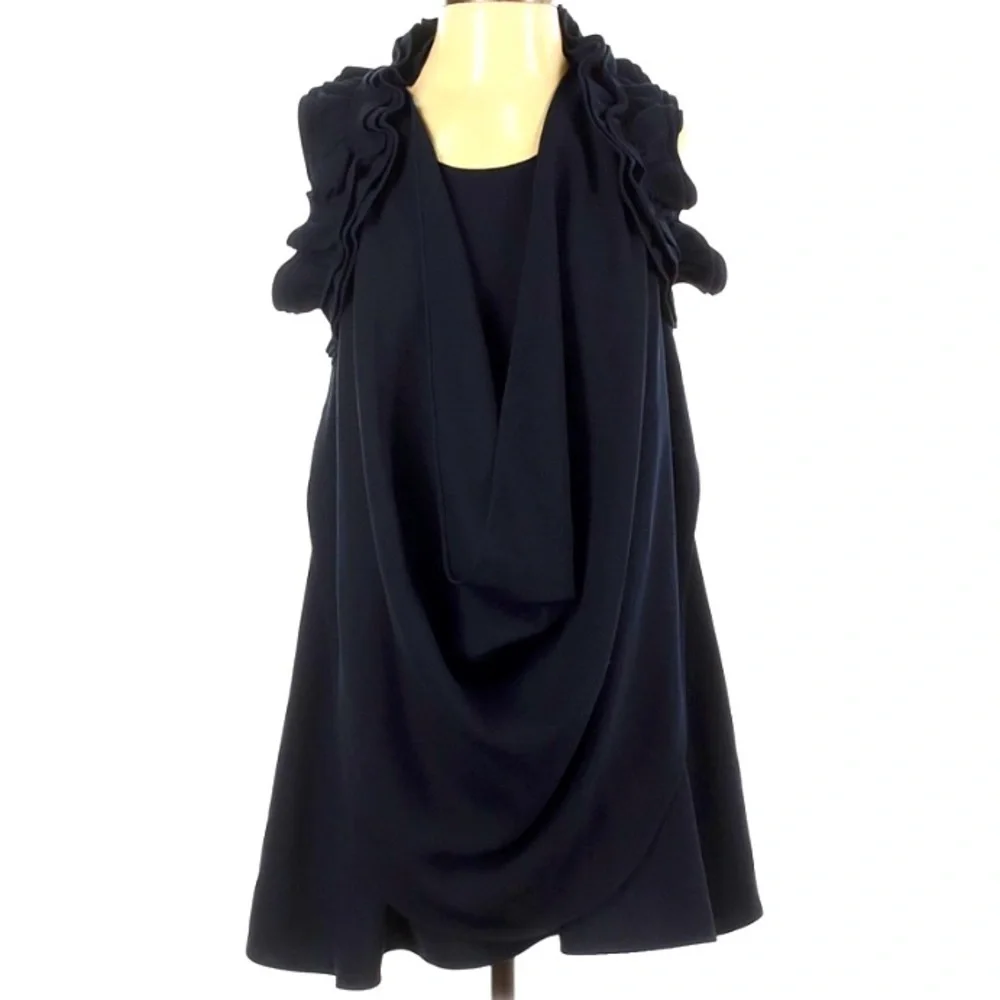 navy blue dress bloomingdales AQUA Paneled Midi Dress - Exclusive - Navy